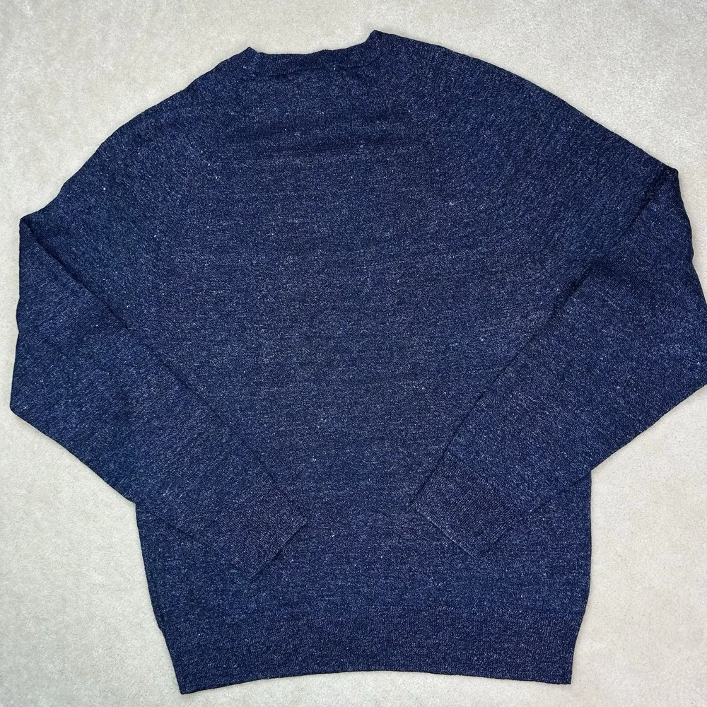 J.Crew Sweater Mens Medium Lightweight Linen Cotton Crewneck Preppy